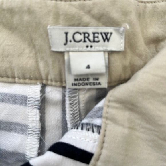 SOLD J Crew Black and White Striped Mid Rise Chino Shorts - 4 - Picture 3 of 3